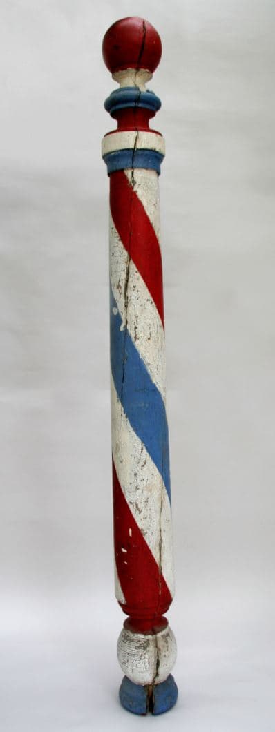 Antique Americana Barbershop Pole