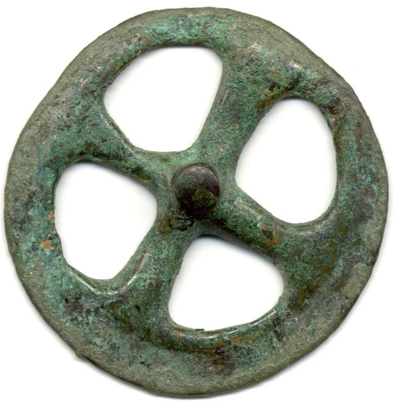 Gaulic / Celtic Spiked Metal Chariot Wheel